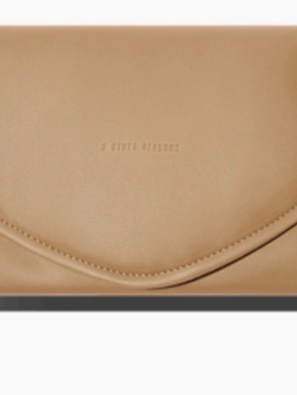 & Other Stories Camel Tan Leather Envelope Clutch